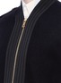 Detail View - Click To Enlarge - - - Grosgrain trim virgin wool ceremony jacket