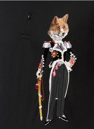 Detail View - Click To Enlarge - - - General fox appliqué polo shirt