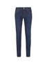Main View - Click To Enlarge - - - Crown bee embroidered slim fit raw jeans