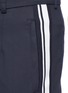 Detail View - Click To Enlarge - - - Stripe rib knit trim cropped jogging pants