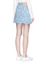 Back View - Click To Enlarge - MARC JACOBS - High waist stud embellished floral denim skirt