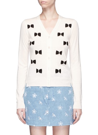 Main View - Click To Enlarge - MARC JACOBS - Bow embellished wool cardigan