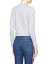 Back View - Click To Enlarge - MARC JACOBS - Sequin Mickey floral broderie anglaise shrunken sweatshirt