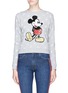 Main View - Click To Enlarge - MARC JACOBS - Sequin Mickey floral broderie anglaise shrunken sweatshirt