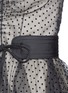 Detail View - Click To Enlarge - MARC JACOBS - Belted polka dot tulle layered strapless corset dress