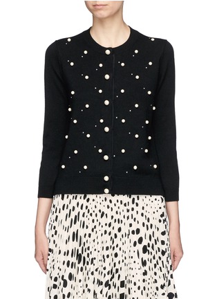 Main View - Click To Enlarge - MARC JACOBS - Glass pearl and stud embellished cardigan