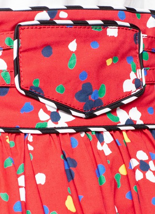 Detail View - Click To Enlarge - MARC JACOBS - Painted flower print waist tie cotton skirt
