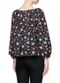 Back View - Click To Enlarge - MARC JACOBS - Painted flower print cotton peasant blouse