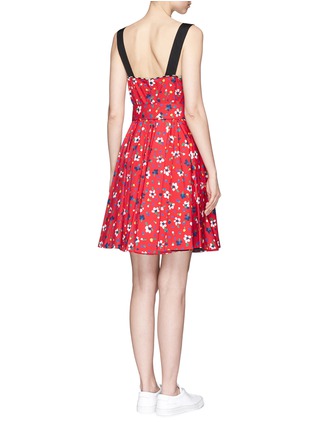 Back View - Click To Enlarge - MARC JACOBS - Painted flower print belted dress