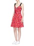 Figure View - Click To Enlarge - MARC JACOBS - Painted flower print belted dress