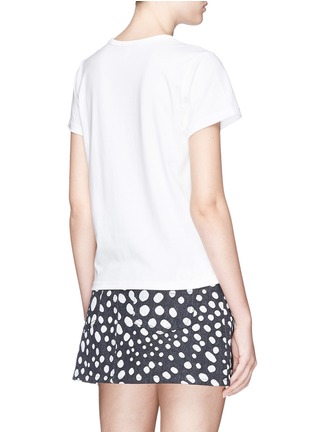 Back View - Click To Enlarge - MARC JACOBS - Logo glitter print cotton T-shirt