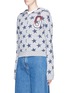 Front View - Click To Enlarge - MARC JACOBS - Double J logo patch star print hoodie