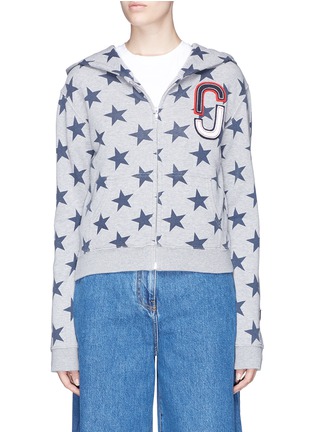 Main View - Click To Enlarge - MARC JACOBS - Double J logo patch star print hoodie