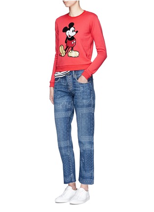 Figure View - Click To Enlarge - MARC JACOBS - Sequin Mickey shrunken cotton terry sweatshirt