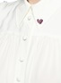 Detail View - Click To Enlarge - MARC JACOBS - Heart pin crepe de Chine blouse