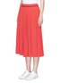 Front View - Click To Enlarge - MARC JACOBS - Pleated crepe de Chine midi skirt