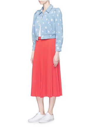 Figure View - Click To Enlarge - MARC JACOBS - Pleated crepe de Chine midi skirt