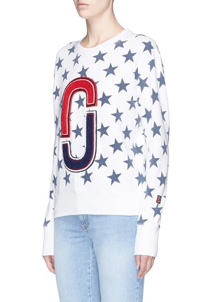 Front View - Click To Enlarge - MARC JACOBS - Double J logo patch star print sweatshirt