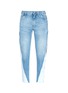 Main View - Click To Enlarge - - - Distressed patchwork jeans