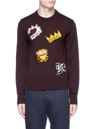 Main View - Click To Enlarge - - - Assorted crown patch sweater