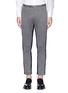 Main View - Click To Enlarge - - - Stripe outseam cotton-virgin wool cropped pants