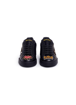 Figure View - Click To Enlarge - - - 'Prince' appliqué leather sneakers