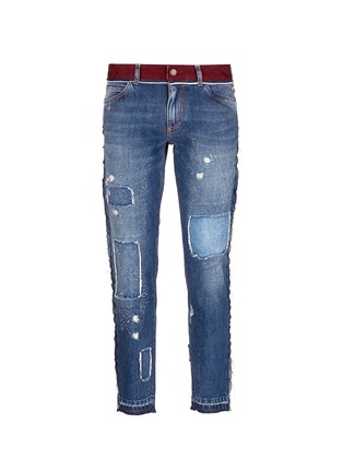 Main View - Click To Enlarge - - - Contrast pocket distressed jeans