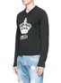 Front View - Click To Enlarge - - - Crown intarsia virgin wool sweater