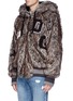Front View - Click To Enlarge - - - 3D fox hood faux fur bomber jacket