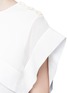 Detail View - Click To Enlarge - CHLOÉ - Sailor collar pleated colourblock crepe voile dress