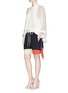 Figure View - Click To Enlarge - CHLOÉ - Sheer bell sleeve pleated crepe shirt