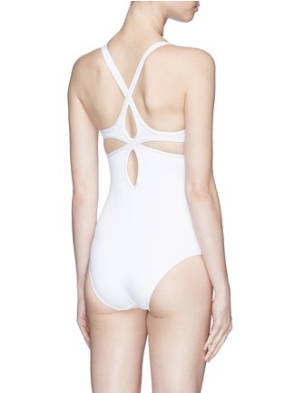 Back View - Click To Enlarge - 73318 - Twist back one-piece swimsuit
