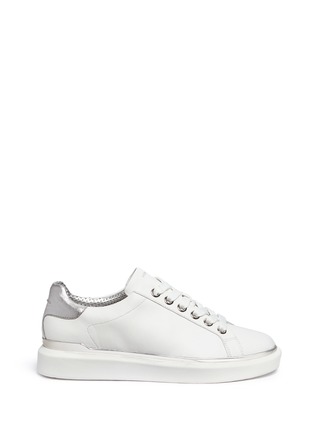 Main View - Click To Enlarge - MICHAEL KORS - 'Max' metallic counter leather sneakers