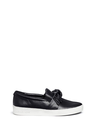 Main View - Click To Enlarge - MICHAEL KORS - 'Willa' bow leather skate slip-ons