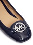 Detail View - Click To Enlarge - MICHAEL KORS - 'Fulton' logo plaque leather moccasins