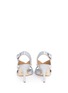 Back View - Click To Enlarge - MICHAEL KORS - 'Becky' glitter mesh slingback sandals