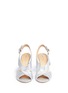 Front View - Click To Enlarge - MICHAEL KORS - 'Becky' glitter mesh slingback sandals