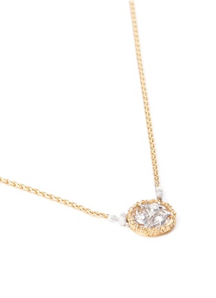  - BUCCELLATI - 'Ramage' diamond 18k gold pendant necklace