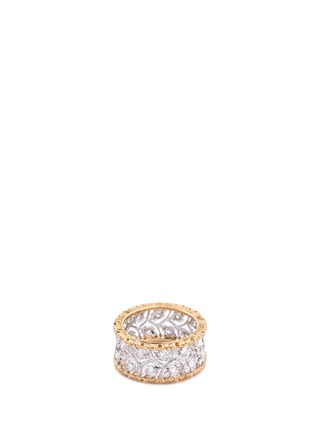 Main View - Click To Enlarge - BUCCELLATI - 'Ramage Eternelle' diamond 18k gold cutout vine ring