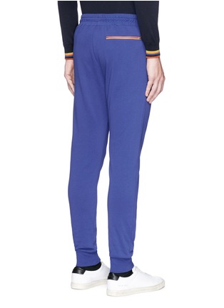 Back View - Click To Enlarge - PAUL SMITH - Contrast zip sweatpants