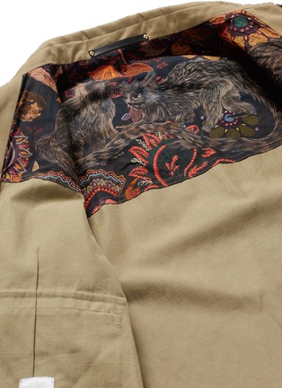  - PAUL SMITH - Floral embroidered cotton-linen coach jacket