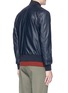 Back View - Click To Enlarge - PAUL SMITH - Lambskin leather bomber jacket
