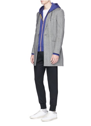 Figure View - Click To Enlarge - PAUL SMITH - Contrast stripe zip hoodie