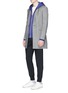 Figure View - Click To Enlarge - PAUL SMITH - Contrast stripe zip hoodie