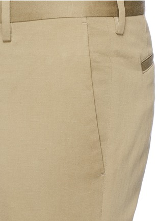 Detail View - Click To Enlarge - PAUL SMITH - Cotton-linen twill pants