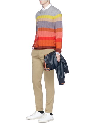 Figure View - Click To Enlarge - PAUL SMITH - Cotton-linen twill pants