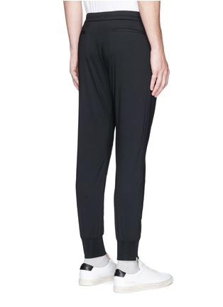 Back View - Click To Enlarge - PAUL SMITH - Zip cuff wool jogging pants