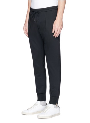 Front View - Click To Enlarge - PAUL SMITH - Zip cuff wool jogging pants