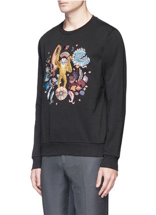 Front View - Click To Enlarge - PAUL SMITH - 'Monkey' embroidered sweatshirt