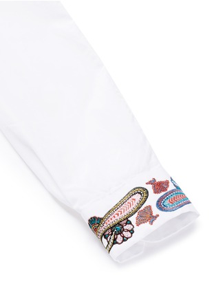 Detail View - Click To Enlarge - PAUL SMITH - Paisley embroidered woven cotton shirt